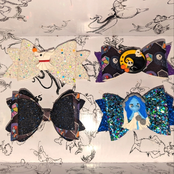Tim Burton hair bows